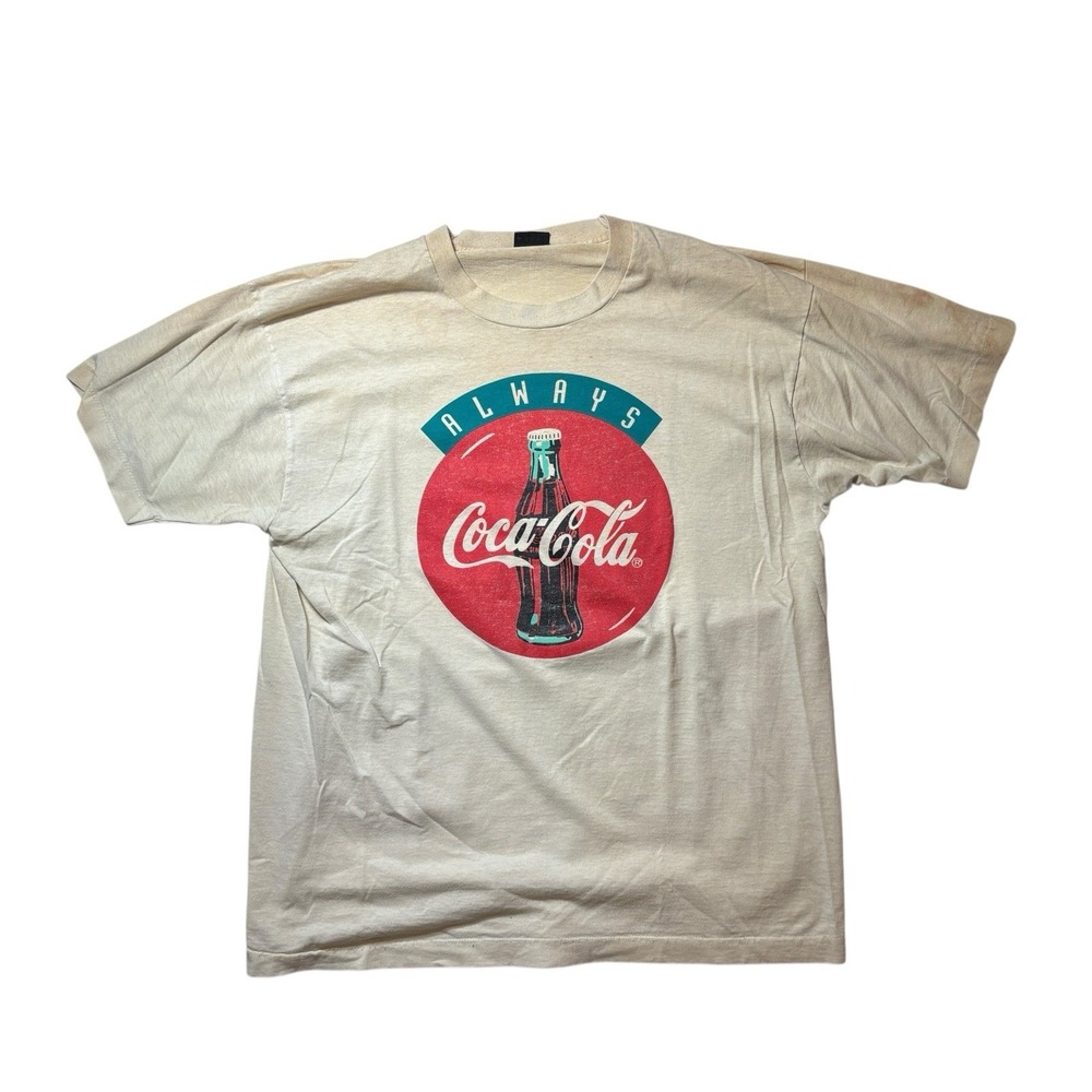 Vintage 90s Coca‎ Cola Promo Always Stained T Shirt XL Screen Stars